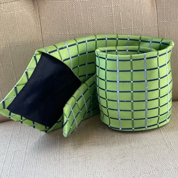 Nautica Men Tie Green/Blue Tone 100% silks Necktie Classic Tie - Picture 5 of 10